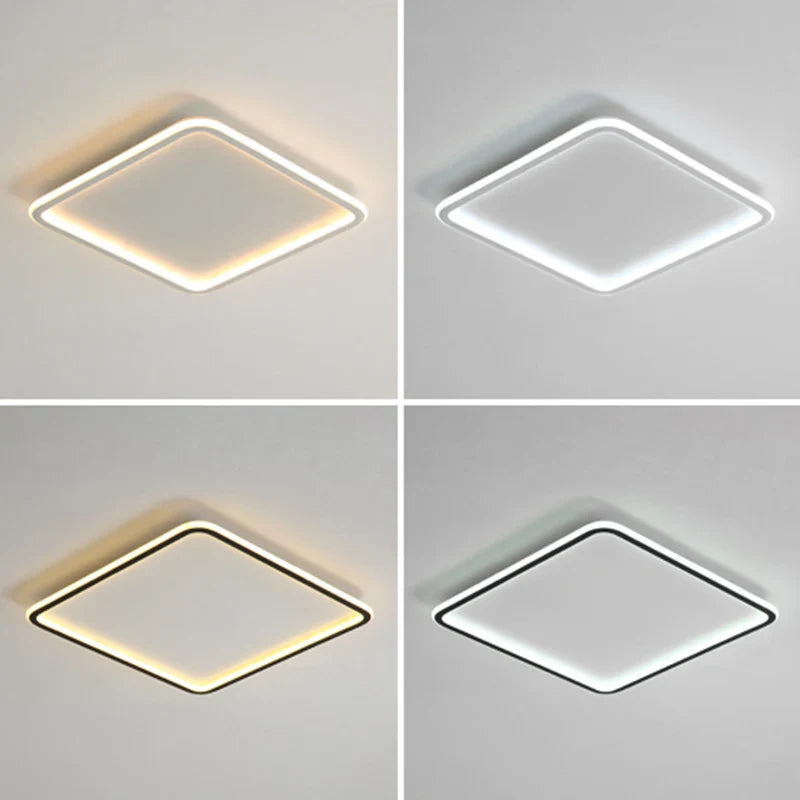 Afralia™ Square Panel LED Ceiling Light for Modern Living Room, Bedroom, and Balcony