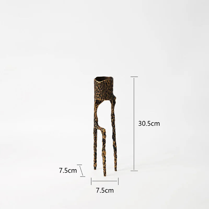 Afralia™ Trio Alloy Candle Holders Desk Decor Romantic Candlestick Aesthetic Room Decor