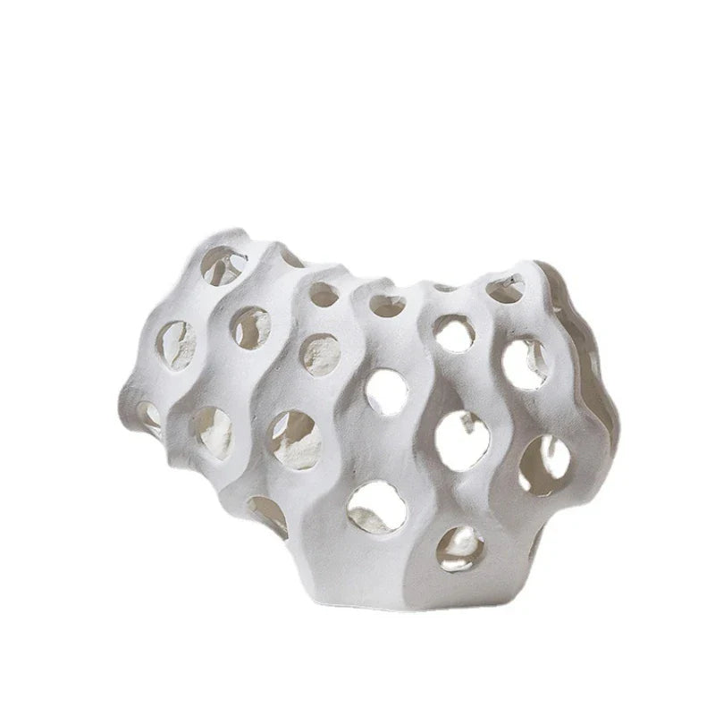 Afralia™ Coral Geometric Resin Sculpture Sea Creature Decor Figurine