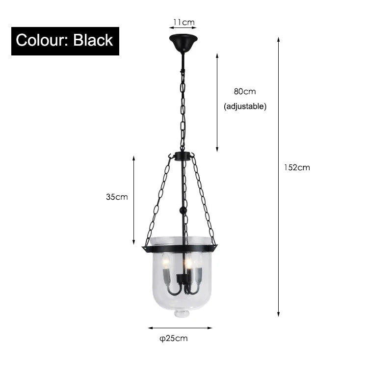 Afralia™ Black Vintage Pendant Lamp for Living Bedroom Restaurant Bar - Indoor Farmhouse Chandelier
