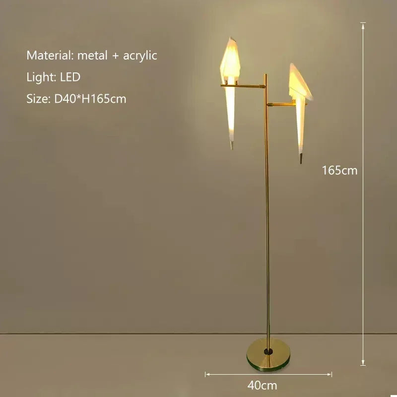 Afralia™ Bird LED Floor Lamp for Living Room & Bedroom