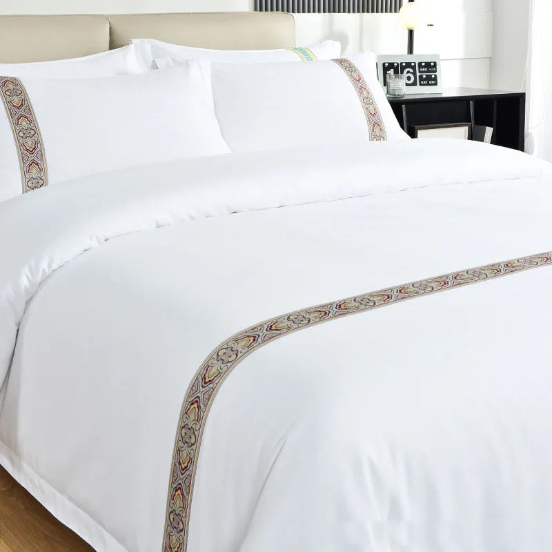 Afralia™ Cozy Solid Color Bedding Set for Hotels and Homes.