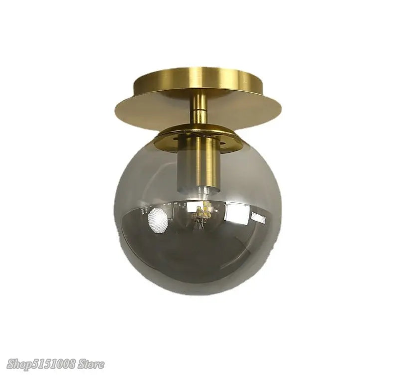 Afralia™ Modern Glass Ceiling Lamps for Restaurant Aisle, Balcony Decor - Luxury LED Fixtures