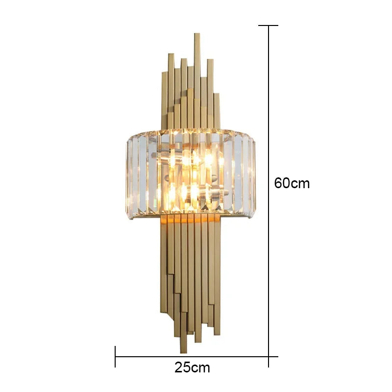 Afralia™ Crystal Wall Sconce Light: Nordic Luxury for Living Room, Corridor, Hall