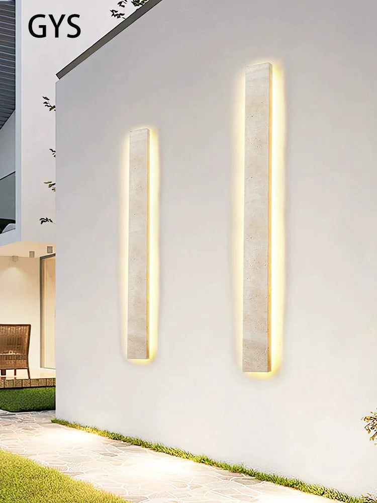 Afralia™ Stone Outdoor Wall Lamp: IP65 Waterproof Long Strip Light for Garden Atmosphere