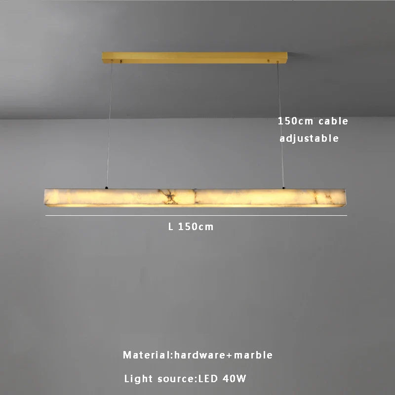 Afralia™ Marble Stone Ceiling Chandelier - Elegant Dining Room Kitchen Island Lighting