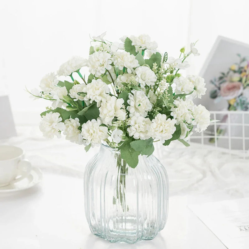 Afralia™ Hydrangea Bouquet Artificial Flowers Home Decor Wedding Floral Arrangement Bouquet