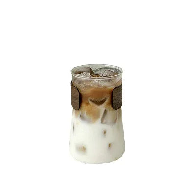 Afralia™ Glass Iced Latte Coffee Cup for Hot/Cold Beverages