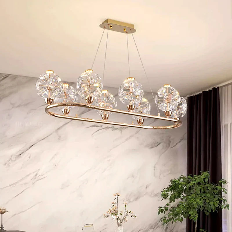 Afralia™ Modern LED Chandelier Ceiling Lamp for Living Room Lighting