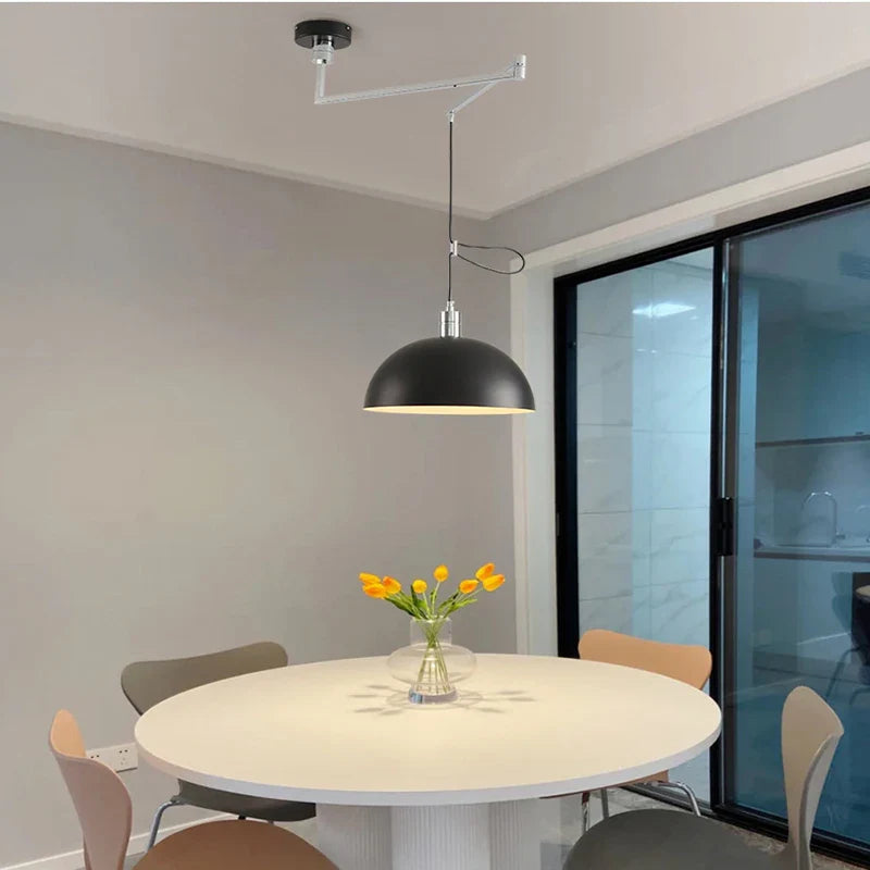 Afralia™ Metal Folding Telescoping Pendant Lights, Rotatable, E27 Lighting for Home Decor