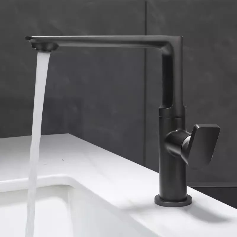 Afralia™ Gold Brass Bathroom Basin Faucet, Single Handle Hot & Cold Mixer Tap