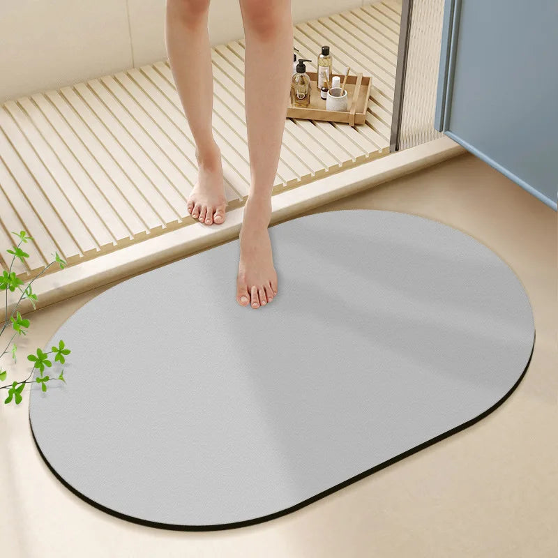 Afralia™ Diatom Ooze Bath Rug: Super Absorbent Non-slip Mat for Bathroom & Toilets