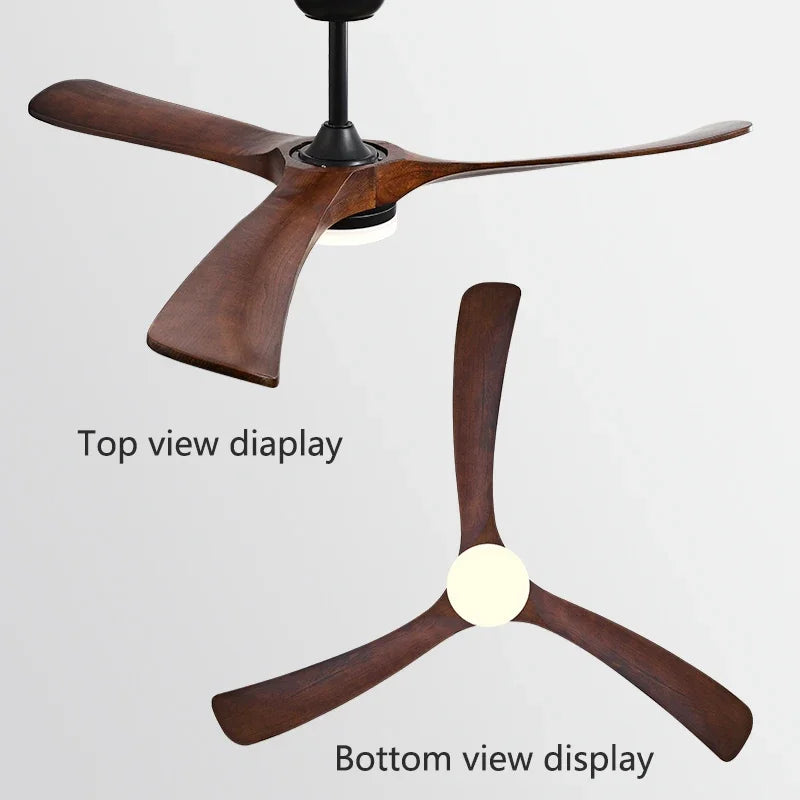 Afralia™ 70" Wooden Ceiling Fan with Light Dual-Function Motor for All Seasons
