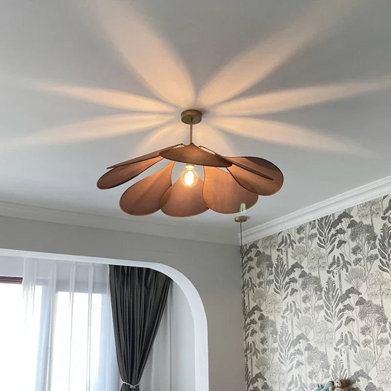 Afralia™ Bohemia Linen E27 Pendant Light, Colorful LED Chandelier for Bedroom, Stairs, Hanging Lamp