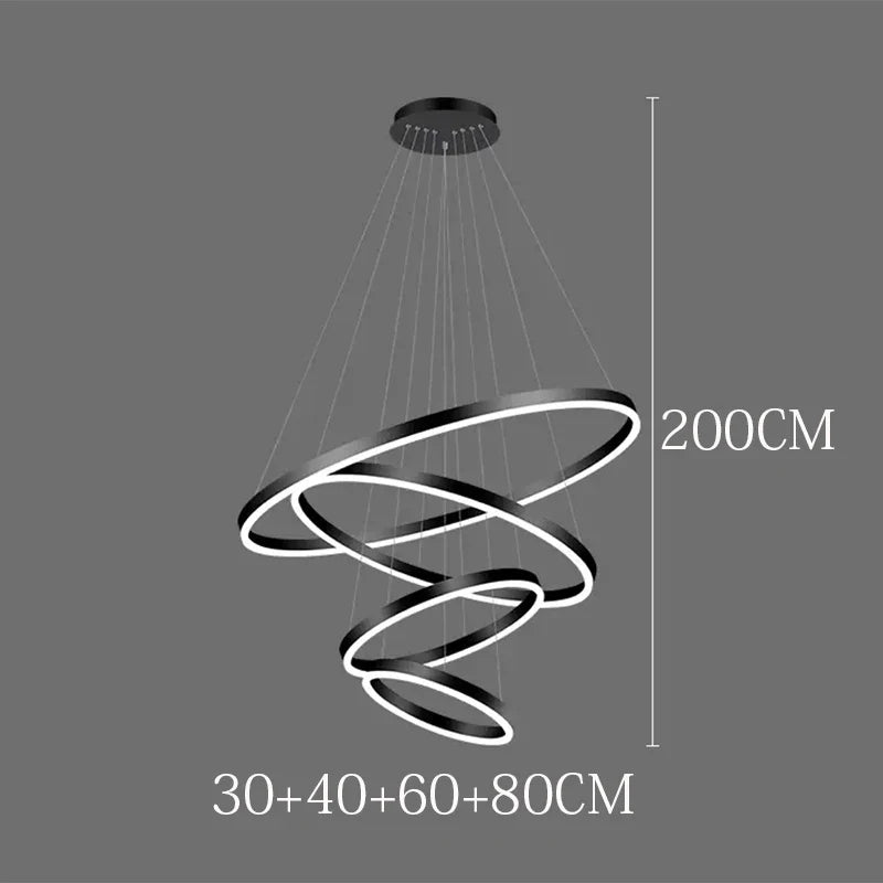 Afralia™ Modern LED Pendant Light for Living Room Dining Room Chandeliers Indoor Lighting