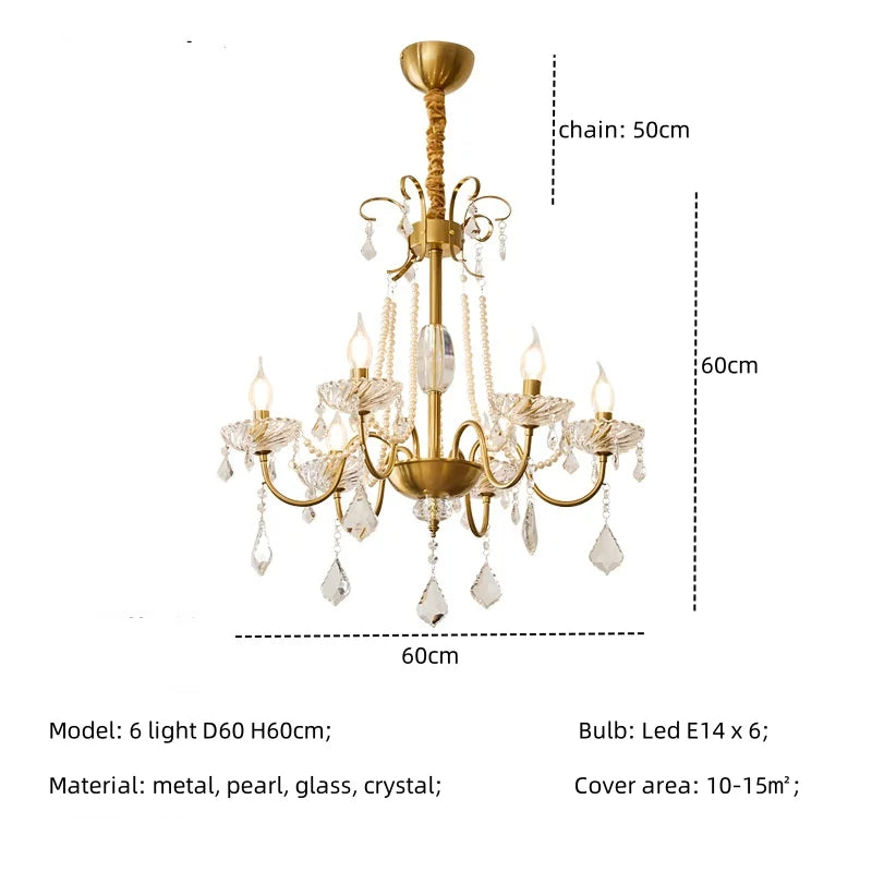Afralia™ Crystal LED Chandelier Living Room Luxury Lighting E14 Pendant Lamparas