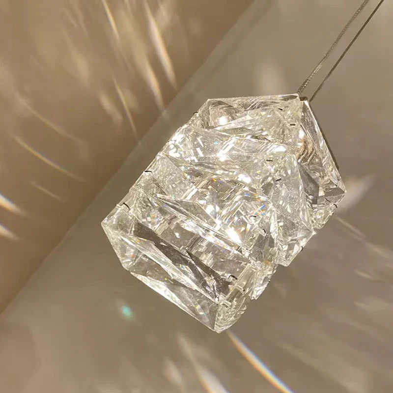 Afralia™ LED Crystal Chandelier for Bedroom Living Room Luxury Ceiling Light