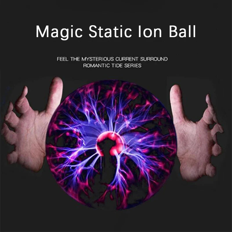 Afralia™ Magic Plasma Ball Lamp LED Night Light Touch Glass Atmosphere Decor