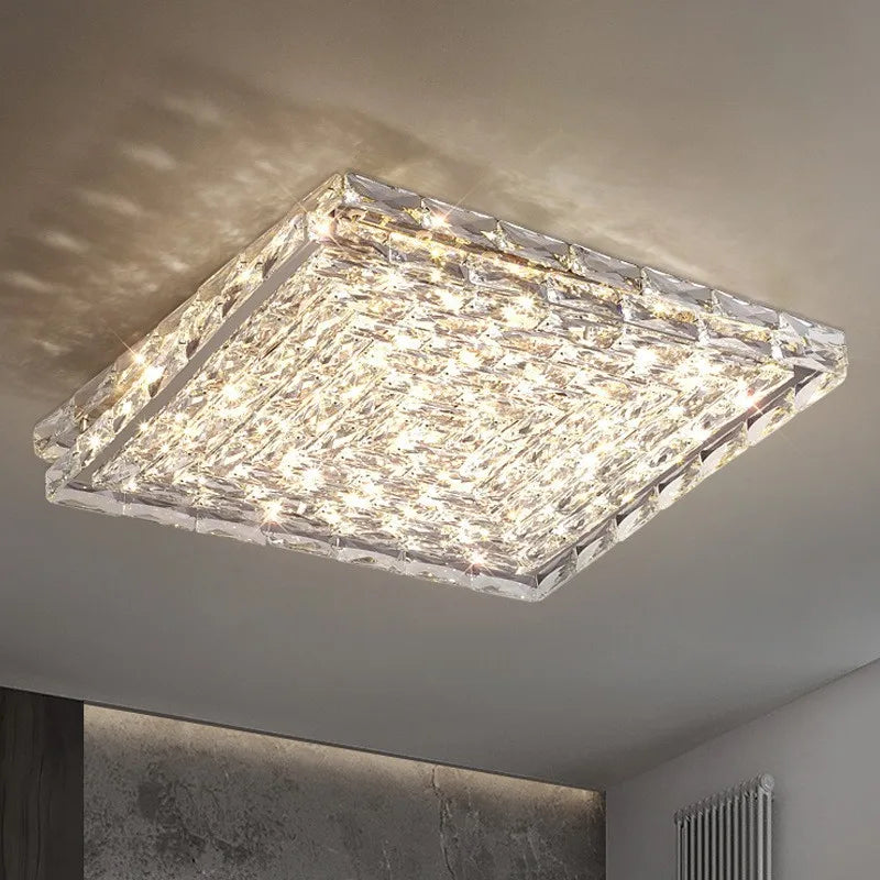 Afralia™ Crystal Ceiling Lamp: Modern Minimalist Indoor LED Lighting for Living Room, Dining & Bedroom