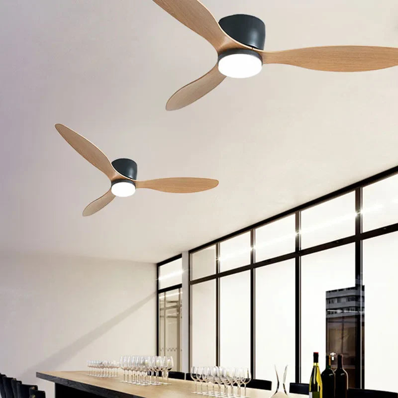 Afralia™ LED Ceiling Fan Light for Bedroom and Restaurant, Nordic Style Electric Fan.