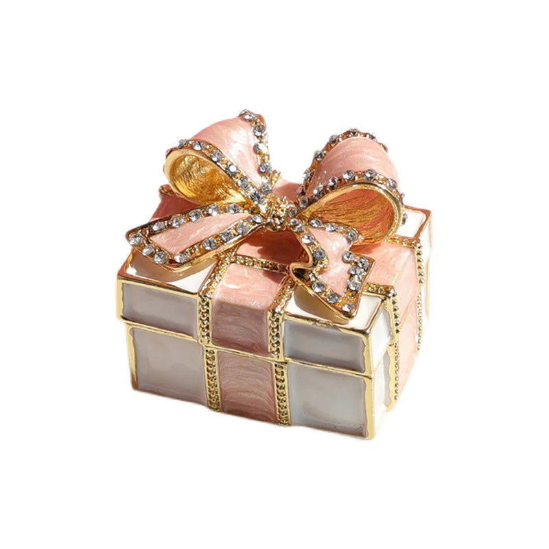 Afralia™ Knot Ribbon Jewelry Box: Bow Shaped Ring Earring Organizer & Gift Container