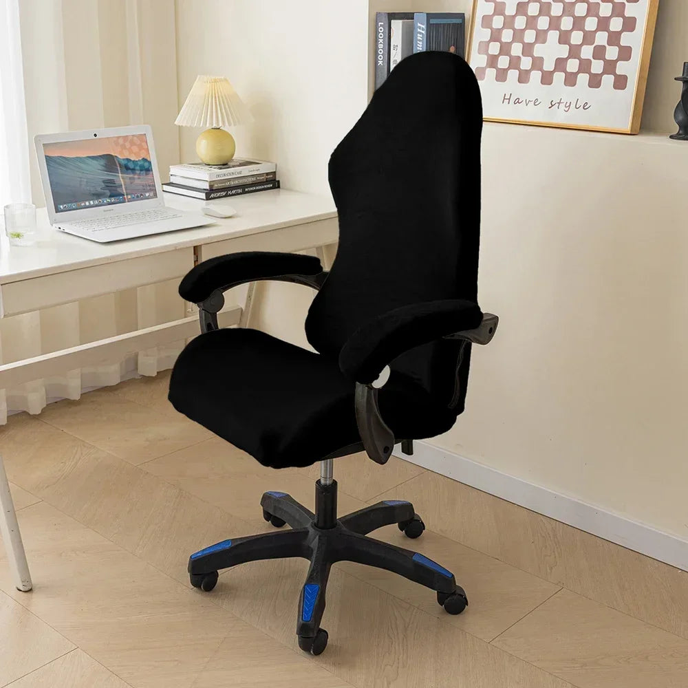 Afralia™ Tickened Velvet Chair Cover | Stretchy Gaming Seat Case for Office & Esports
