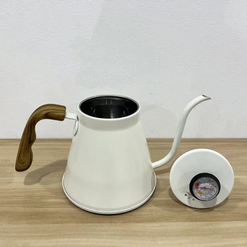 Afralia™ Stainless Gooseneck Kettle with Thermometer