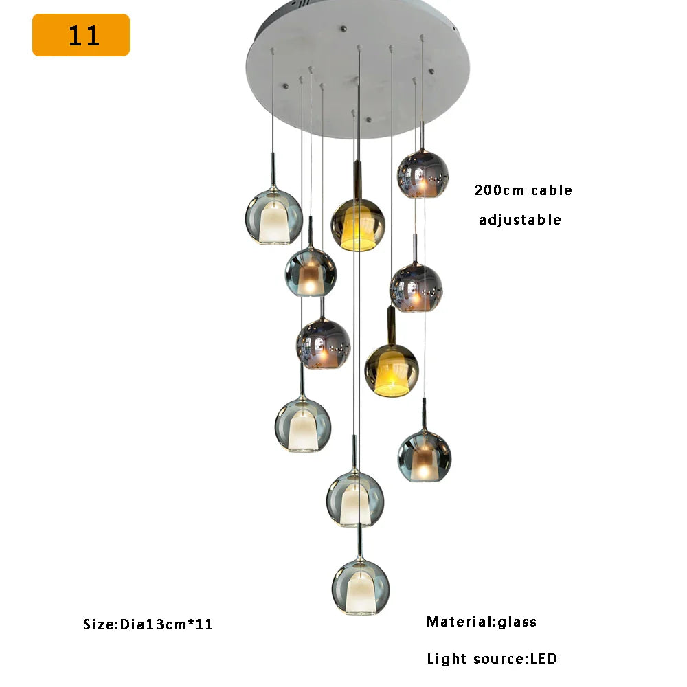 Afralia™ Glass Ball Pendant Lights: Italian Designer Hanging Lamp for Dining Room, Kitchen Island