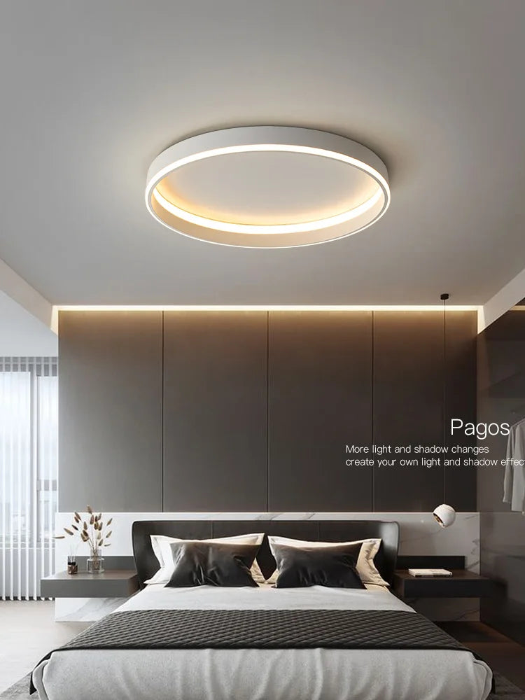 Afralia™ Bedroom Lamp Ceiling Lights Modern Minimalist Master Bedroom Warm LED Lighting