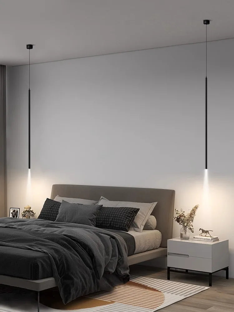 Afralia™ LED Pendant Lights: Modern Minimalist Bedroom Chandelier Lamps for Living Room Décor