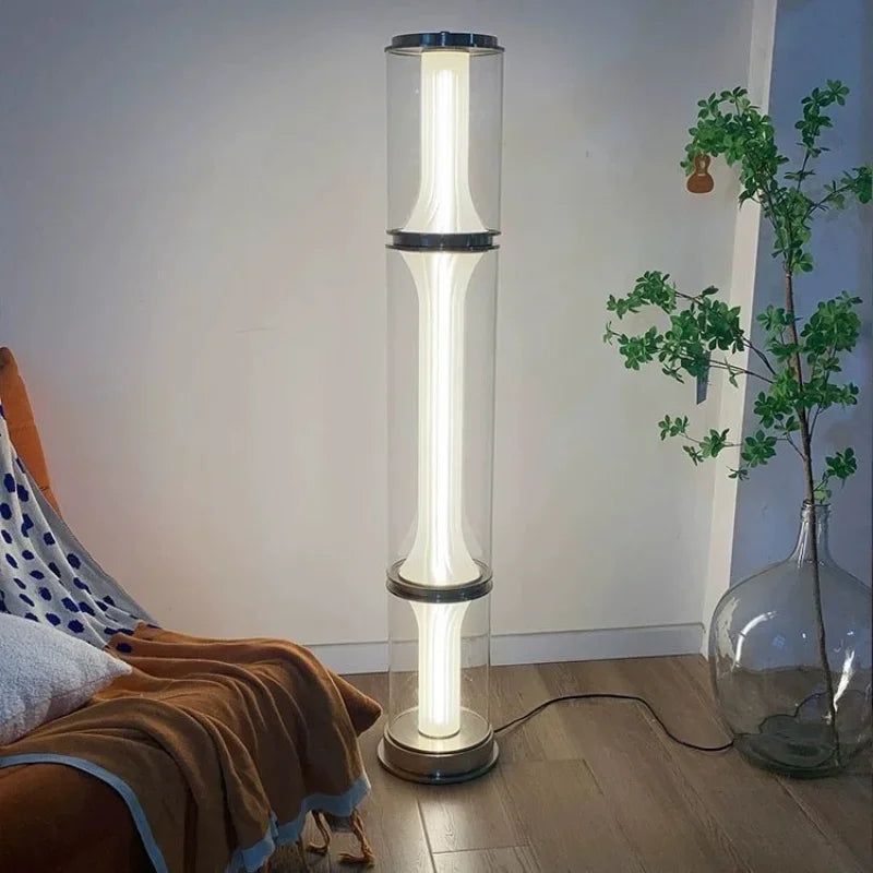 Afralia™ Modern Glass LED Floor Lamp for Home Decoration and Indoor Lighting