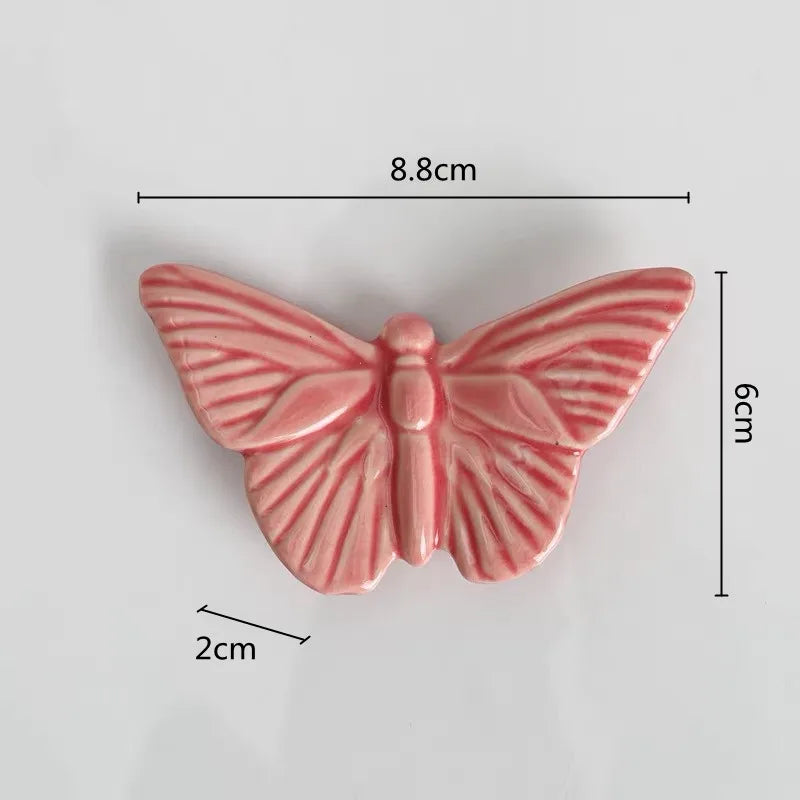 Afralia™ Ceramic Butterfly Wall Decor - 3D Papilionid Aesthetic Hanging Art