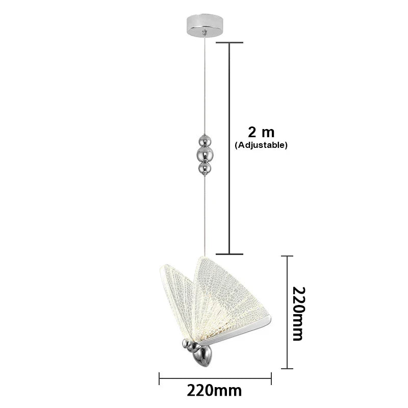 Afralia™ Butterfly LED Pendant Lights Chandelier for Indoor Living and Dining Room Lighting