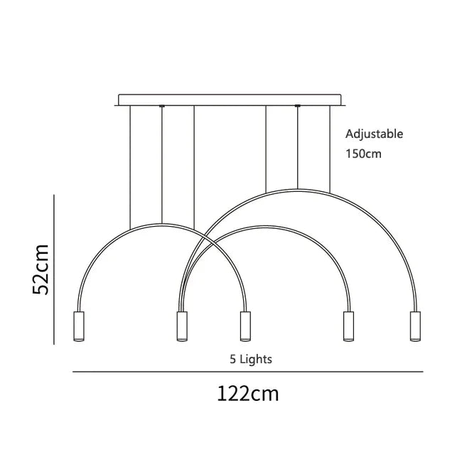 Afralia™ Arc Pendant Light Chandelier - LED Suspension Lamp for Kitchen Island