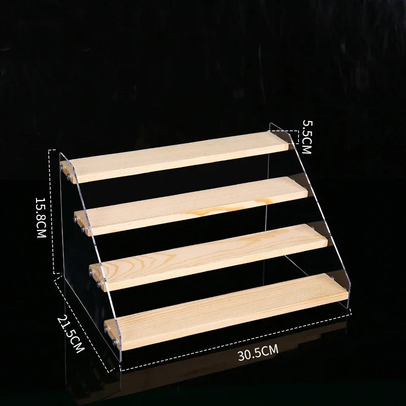 Afralia™ Acrylic Makeup Organizer Display Stand - 5 Layer Clear Cosmetic Holder
