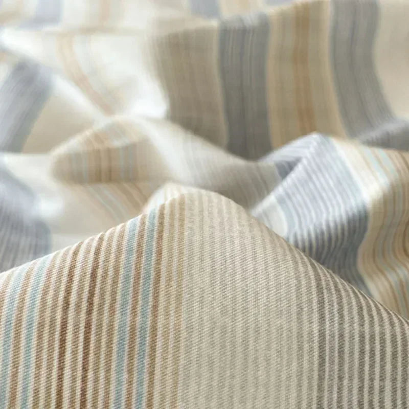 Afralia™ Nordic Cotton Bedding Set: Soft Striped Comforter Cover for Adults