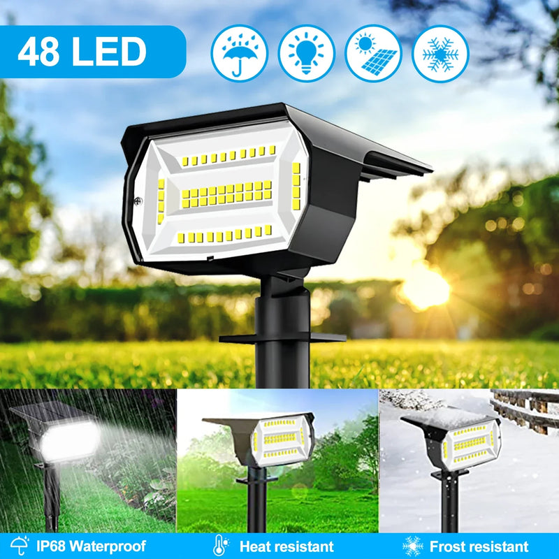 Afralia™ Solar Powered Outdoor Spot Light with 3 Lighting Modes