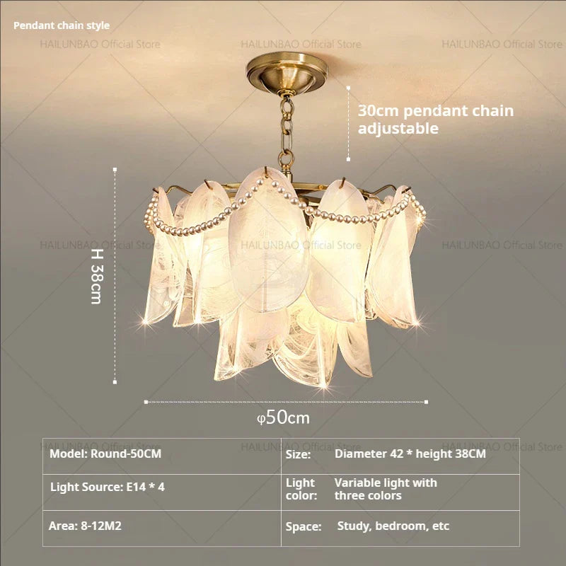 Afralia™ Magnolia Crystal Chandelier: Elegant French Style Dining Room Art Light