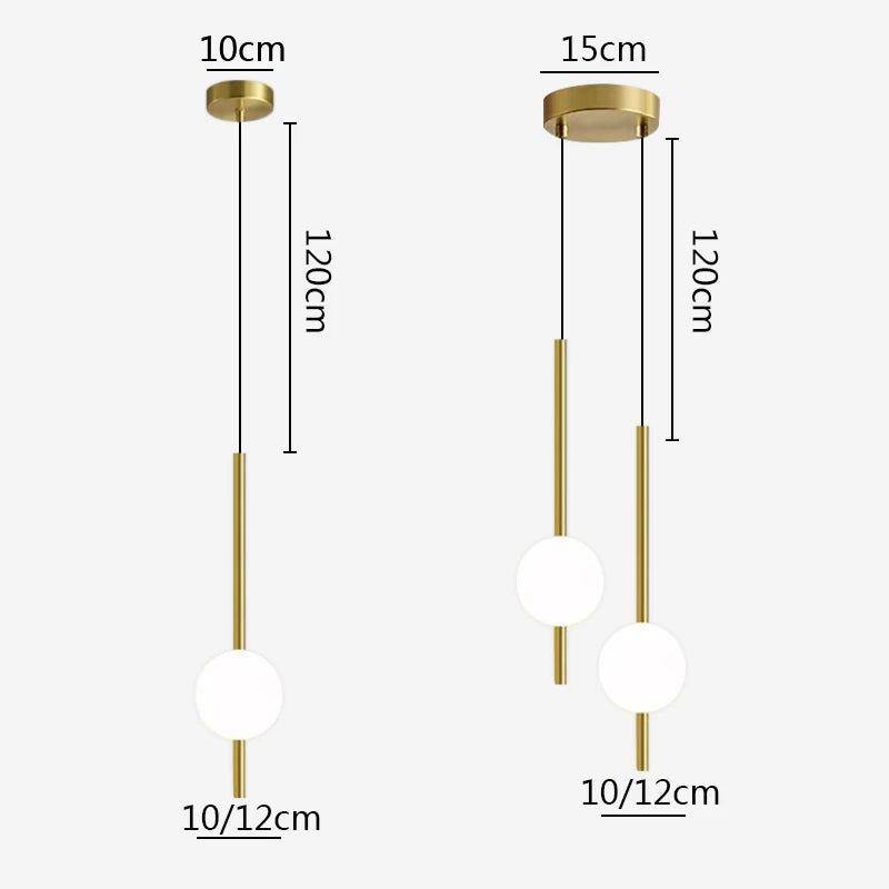 Nordic Glass Ball Pendant Lights by Afralia™ - Modern Chandeliers for Dining Room and Bedroom