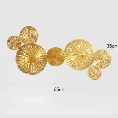 Afralia™ Gold Flower Copper Frame Wall Sconce for Hotel Dining Room Lighting