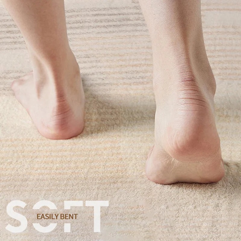 Afralia™ Circular Geometric Cashmere Floor Mat for Living Room, Stain Resistant & Easy-Clean