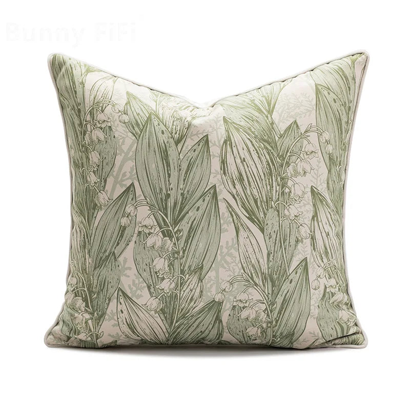 Afralia™ Ins Wind Matcha Green Sofa Window Float Pillow for Modern Living Room