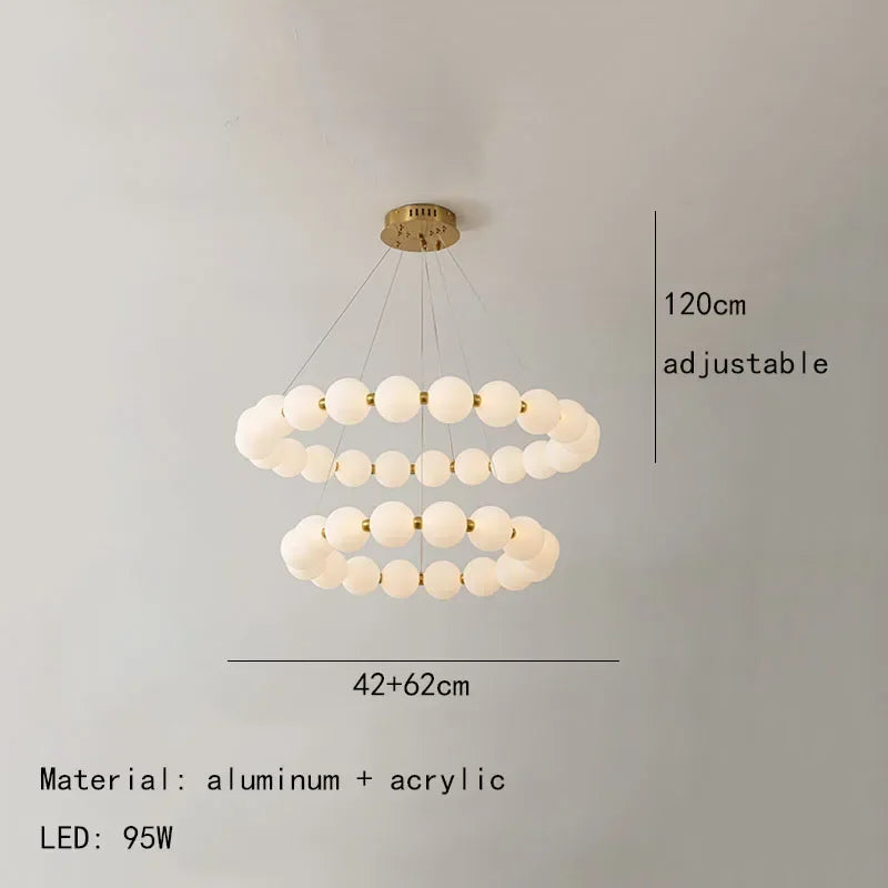 Afralia™ LED Acrylic Chandelier for Living Room Bedroom Hall Pendant Lamps