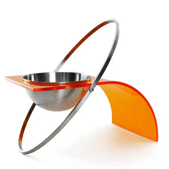 Afralia™ Stainless Steel Pet Bowl - Modern Minimalist Orbital Planet Design