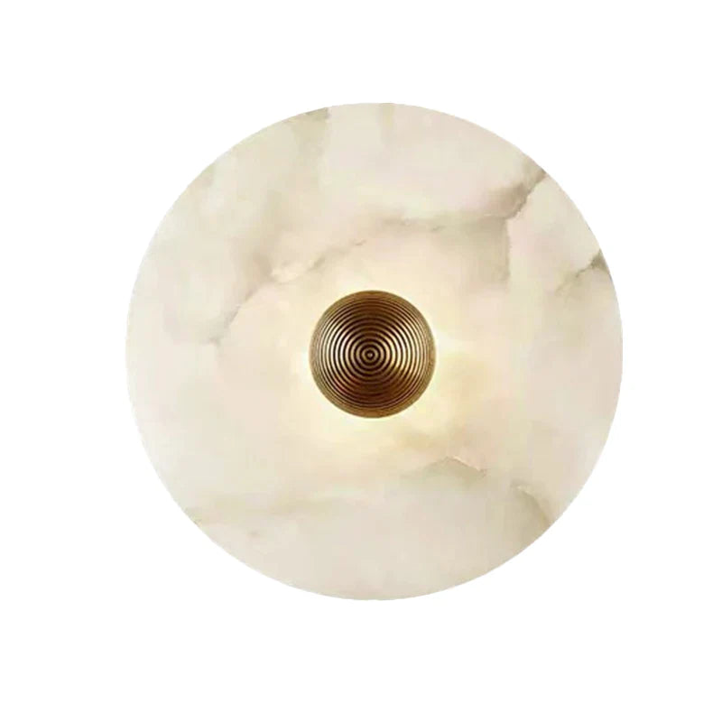 Afralia™ Minimalist Round Marble Wall Lamp for Living Room & Bedroom