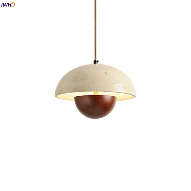 Afralia™ Wabi Sabi Cement LED Pendant Lamps: Minimalist Nordic Hanging Light for Bedroom, Living, Dining Room