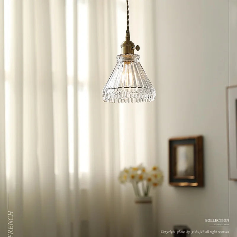 Afralia™ LED Glass Pendant Light - Modern Nordic Kitchen Bedside Hallway Hanging Lamp