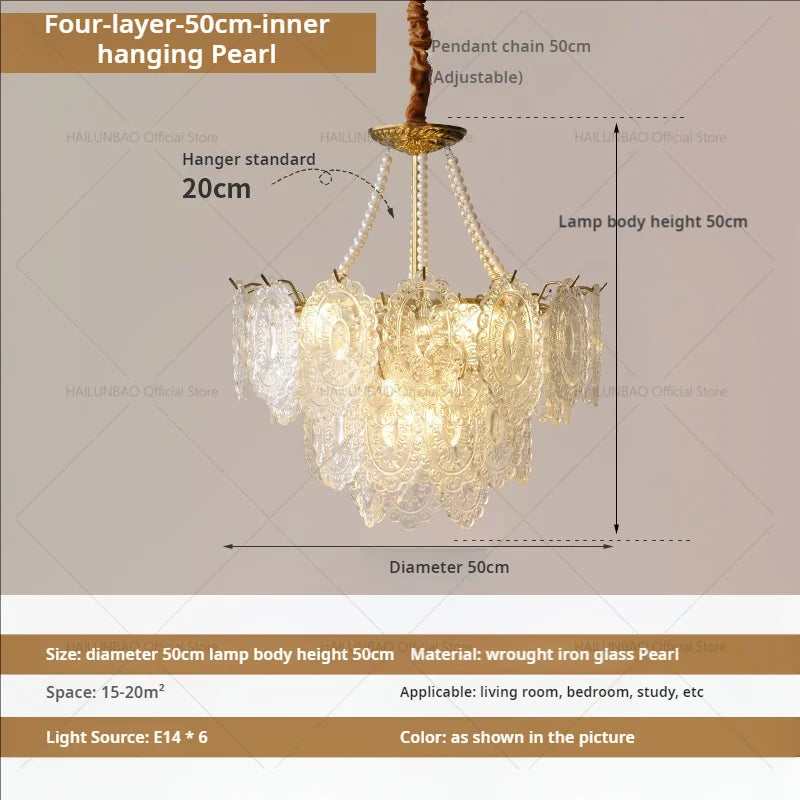 Afralia™ Cream Crystal Chandelier: French Light Luxury for Living Room, Bedroom, Dining Room