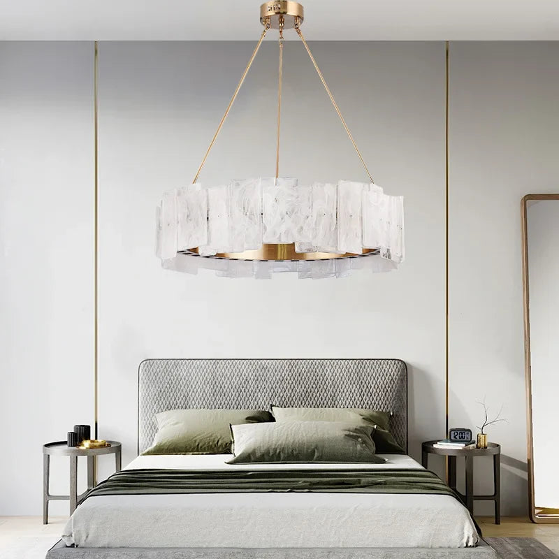 Afralia™ Cloud Mist Glass Pendant Lights LED Room Decoration Lighting