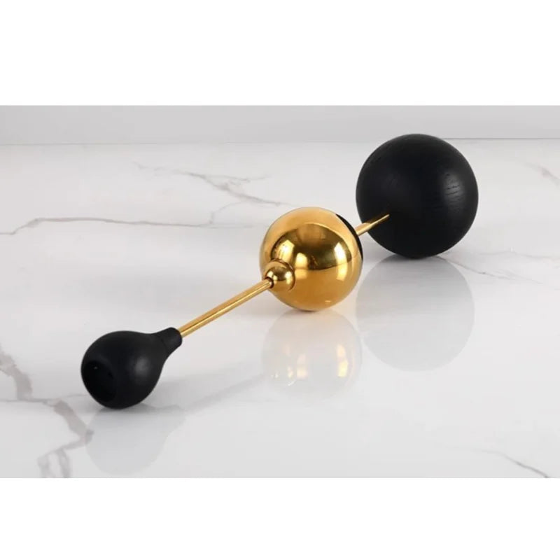 Afralia™ Golden Stainless Steel Candle Holder for Wedding Decor